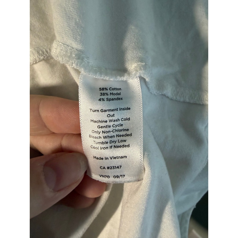 Talbots Woman White Sleeveless Tank Top Scoop Neck Cotton Modal Blend 3X - Picture 5 of 8